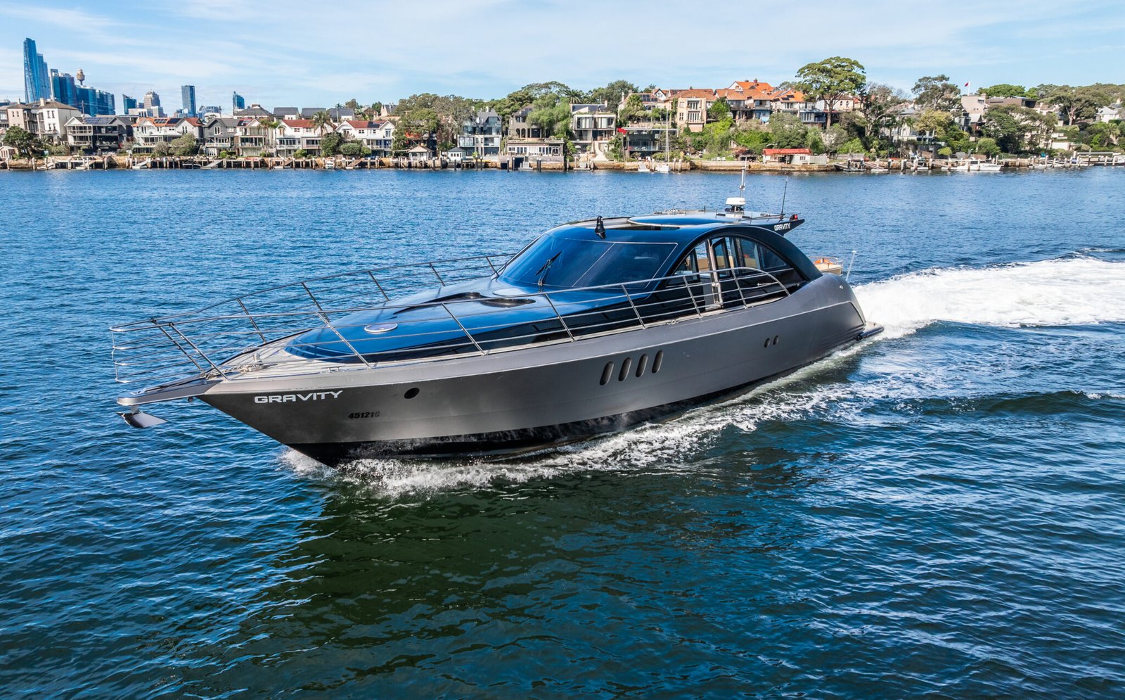 MV Gravity t cruising through Sydney Harbour.